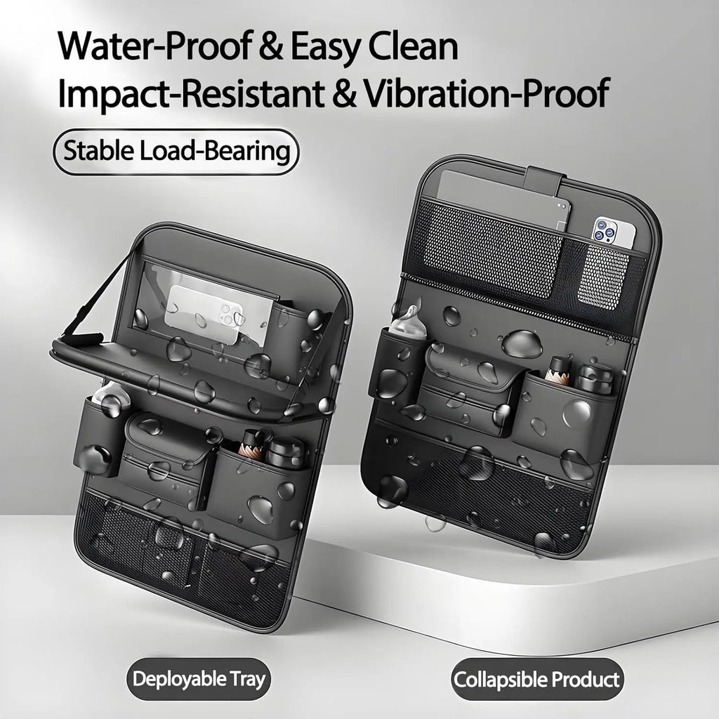 Premium Backseat Organizer with Folding Tray