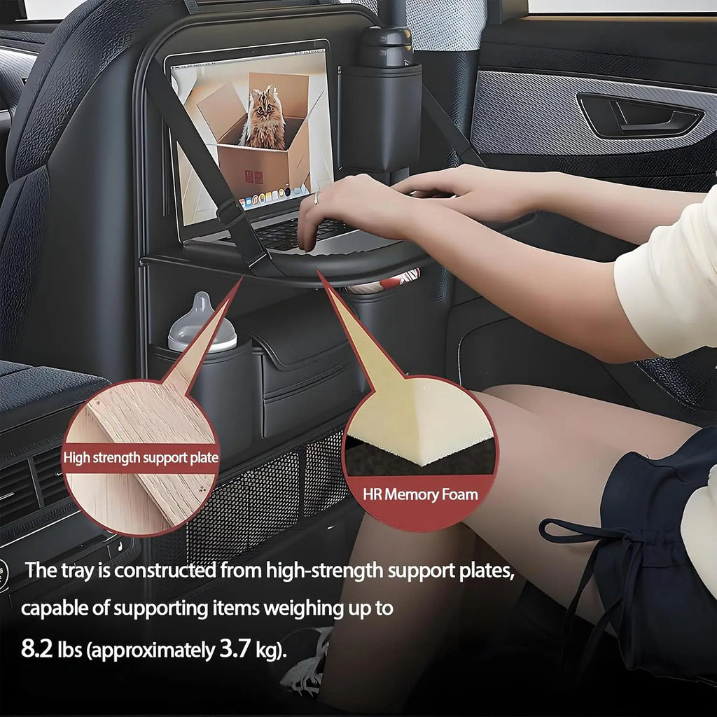 Premium Backseat Organizer with Folding Tray
