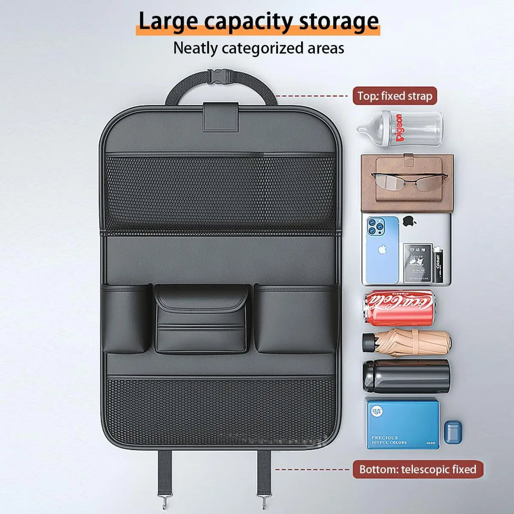 Premium Backseat Organizer with Folding Tray