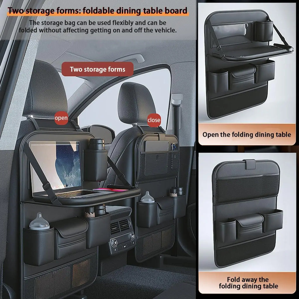 Premium Backseat Organizer with Folding Tray