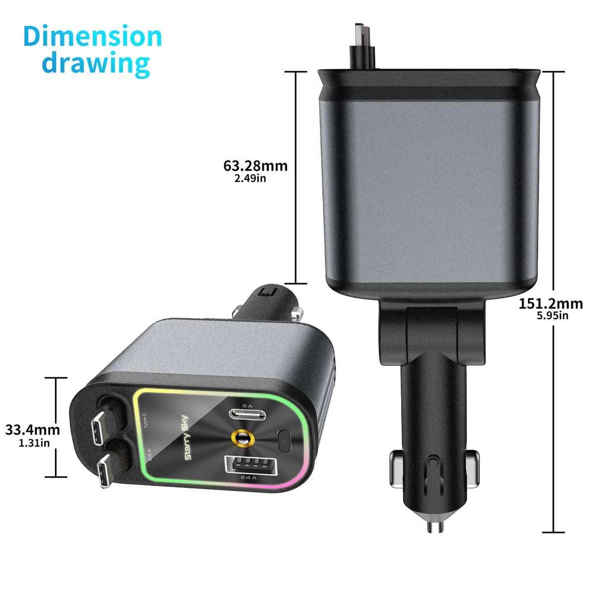 4-in-1 Fast Car Charger